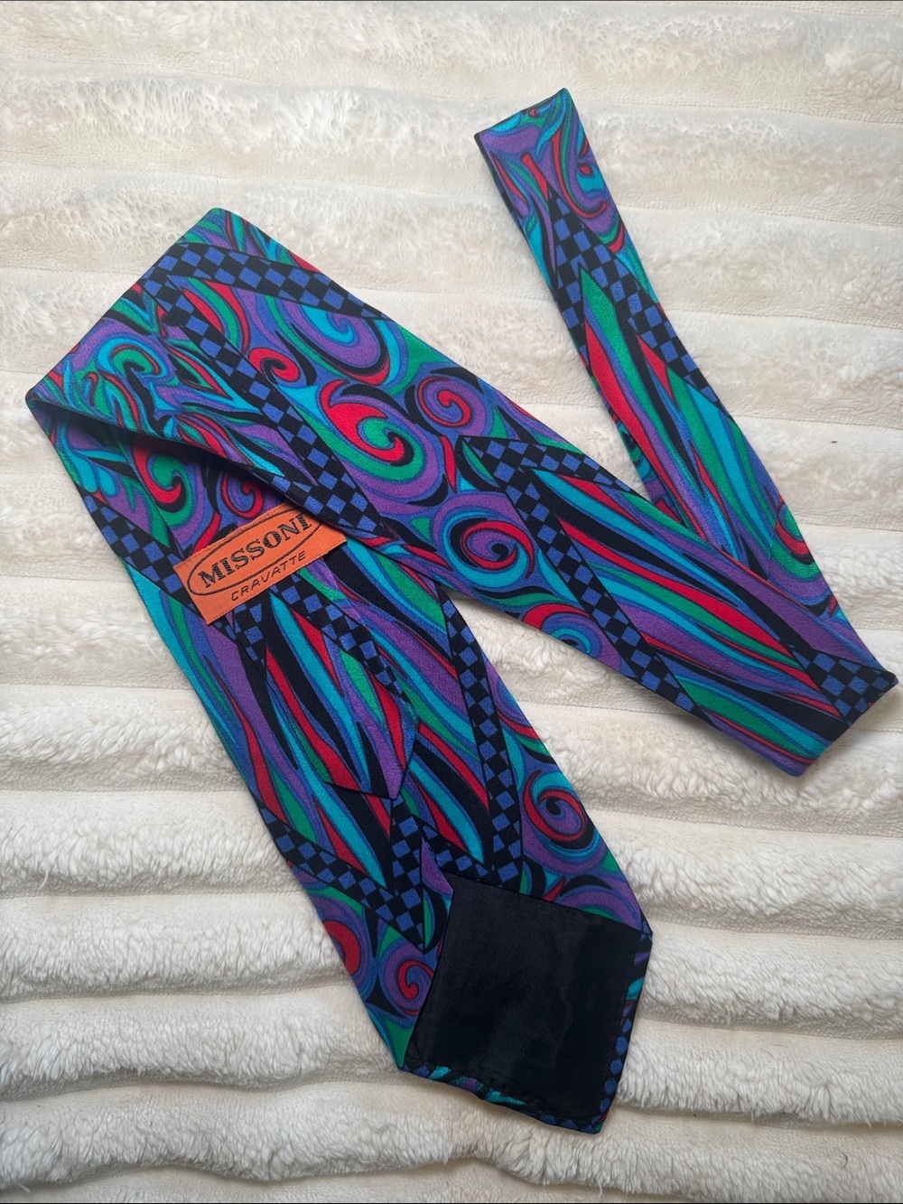 MISSONI Colorful Silk Tie (formal, preppy, business) - Picture 7 of 7
